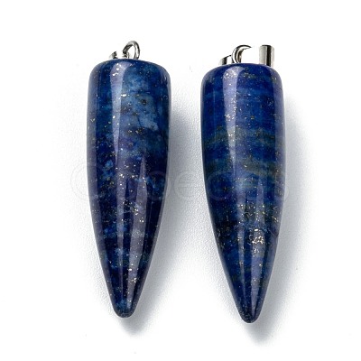 Natural Lapis Lazuli Pointed Pendants G-D040-01P-B10-1