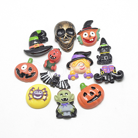 Halloween Theme Resin Cabochons CRES-T004-79-1
