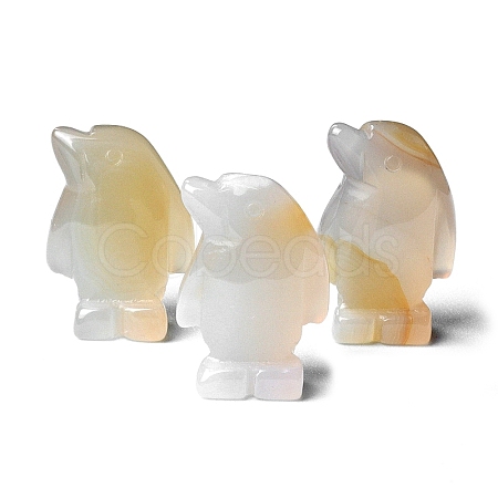 Natural White Jade Carved Healing Penguin Figurines PW-WG12060-09-1