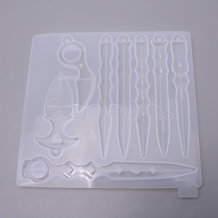 DIY Keychain Silicone Pendant Molds DIY-WH0167-97-1