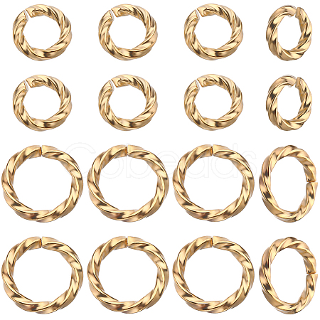 CREATCABIN 200Pcs 2 Styles Brass Open Jump Rings for Chainmaille Weaves KK-CN0002-52-1