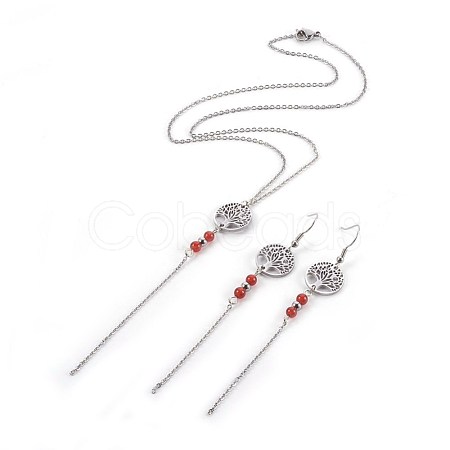 Stainless Steel Jewelry Sets SJEW-JS01006-03-1