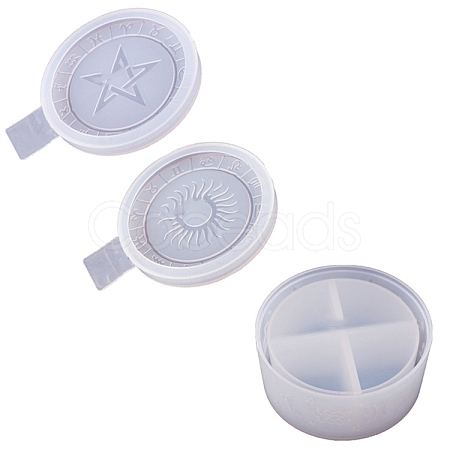 Column with Constellation/Sun/Star Pattern DIY Food Grade Silicone Storage Box Molds SIMO-PW0015-30-1