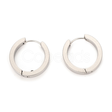 Tarnish Resistant 304 Stainless Steel Huggie Hoop Earrings EJEW-O087-09G-P-1