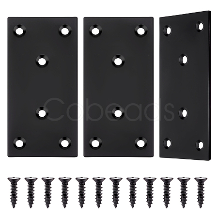 AHADERMAKER 6Pcs 6-Hole 201 Stainless Steel Bracket STAS-GA0001-51-1