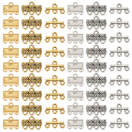 PandaHall Elite 84Pcs 6 Styles Alloy Chandelier Components Links FIND-PH0020-20-1