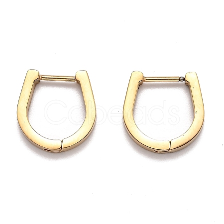 304 Stainless Steel Huggie Hoop Earrings STAS-J033-14A-G-1