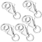 Anti-Tarnish Beebeecraft 5Pcs Rhodium Plated 925 Sterling Silver Lobster Claw Clasps, Platinum, 8x5x2.5mm, Hole: 1.5mm