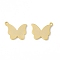 Brass Pendants, Cadmium Free & Lead Free, Butterfly Charm, Real 24K Gold Plated, 16.5x14.5x0.8mm, Hole: 1.4mm