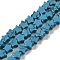 Dyed Synthetic Turquoise Beads Strands, Star, 6x5.5x2mm, Hole: 0.8mm, about 75pcs/strand, 14.57 inch(37cm)