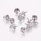 Tarnish Resistant 201 Stainless Steel Peg Bails Pendants for Half-driled Beads, 10x4mm, Hole: 2mm, pin: 1mm