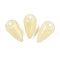 Opaque Acrylic Pendants, Two Tone Color, with Glitter Powder, Teardrop, Lemon Chiffon, 25x14mm, Hole: 1.8mm, about 239pcs/500g