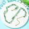 Natural Green Aventurine Chips Beaded Necklace, Gemstone Jewelry for Women, 15.75 inch(40cm)