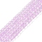 Glass Bead Strands, with Glitter Powder, Round, Violet, 6x5.5mm, Hole: 1mm, about 142pcs/strand, 29.92''(76cm)