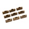 Iron Ribbon Crimp Ends, Nickel Free, Antique Bronze Color, about 8mm long, 16mm wide, hole: 1mm