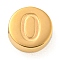 Ion Plating(IP) 304 Stainless Steel Beads, Flat Round with Letter, Golden, Letter O, 8x3mm, Hole: 1.6mm