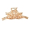 Halloween Alloy Hollow Claw Hair Clips for Women Girls, Spider Web, Golden, 41.5x106.5x33.5mm