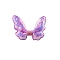 Glitter Butterfly Bowknot Alligator Hair Clips, Hair Accessories, Lilac, 70x50x15mm