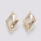 K9 Glass Rhinestone Pendants, Imitation Austrian Crystal, Faceted, Rhombus, Golden Shadow, 27x17x8.5mm, Hole: 1.6mm