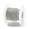 Iron Rhinestone Glass Cup Chain, with Spool, Crystal, 2x2~2.5x2mm, about 16.40 Feet(5m)/Roll