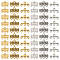 PandaHall Elite 84Pcs 6 Styles Alloy Chandelier Components Links, 4-Loop Connector, Rectangle, Mixed Color, 8.5~11.5x12.5~16x1~2mm, Hole: 1.2~1.6mm, 14pcs/style