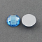 Acrylic Rhinestone Cabochons, Flat Back, Faceted, Half Round, Cornflower Blue, 14x5mm, about 500pcs/bag