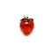 Resin Pendants, Imitation Fruit, with Platinum Tone Iron Loop, Strawberry, Red, 21x15.5x14mm, Hole: 2mm