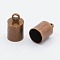 Brass Cord Ends, Red Copper, 10x6mm, Hole: 1.2mm, 5.5mm inner diameter