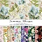 24Pcs 12 Styles Floral Flower Scrapbook Paper Pads, for DIY Album Scrapbook, Greeting Card, Background Paper, Mixed Color, 152x152mm, 2pcs/style