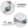 ANATTASOUL 2Pcs Acrylic Imitation Turquoise Oval Link Chain Anklet AJEW-AN0001-04-3
