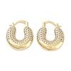 Brass Micro Pave Cubic Zirconia Chunky Hoop Earrings for Women EJEW-E310-19G-1