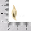 Rack Plating Brass Micro Pave Clear Cubic Zirconia Pendants KK-Z060-16G-3