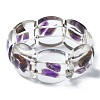 Natural Amethyst Stretch Bracelets BJEW-G702-06D-1