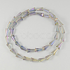 Transparent Electroplate Glass Beads EGLA-R079-18x10mm-12-1