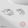 Classic Delicate 925 Sterling Silver Knot Stud Earrings for Women Daily Party Wear KN1756-1