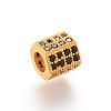 Brass Micro Pave Cubic Zirconia Beads ZIRC-S053-YS012B-2-1