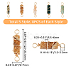 SUPERFINDINGS 40Pcs 5 Styles Natural Gemstone Copper Wire Wrapped Connector Charms FIND-FH0005-17-2