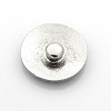 Antique Silver Tone Zinc Alloy Enamel Alphabet Snap Buttons SNAP-N010-86-NR-3