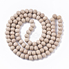 Undyed & Natural Wood Beads Strands WOOD-T024-036-2