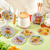 DIY Bees Theme Diamond Painting Acrylic Cup Mat Kits DIY-TAC0012-72-9