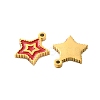 Ion Plating(IP) 304 Stainless Steel Enamel Charms STAS-M102-45G-2