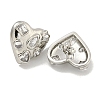 Heart Rack Plating Brass Micro Pave Cubic Zirconia Earrings for Women EJEW-E312-11P-2