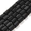 Frosted Natural Black Tourmaline Beads Strands G-G068-A26-01-1