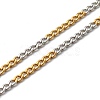Two Tone 304 Stainless Steel Curb Chain Necklaces X-NJEW-JN03541-4