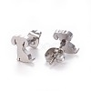 Tarnish Resistant 304 Stainless Steel Puppy Stud Earrings X-EJEW-F227-05P-2