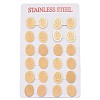 Stainless Steel Stud Earrings EJEW-E247-01C-3