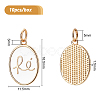 BENECREAT Brass Enamel Pendants KK-BC0006-88-2