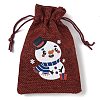 Christmas Theme Jute Cloth Storage Bags ABAG-F010-01A-03-2