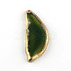 Golden Plated Dyed Natural Agate Gemstone Pendants G-R301-02-2