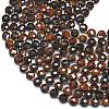 Dyed Natural Red Tiger Eye Beads Strands G-K389-B45-01-3